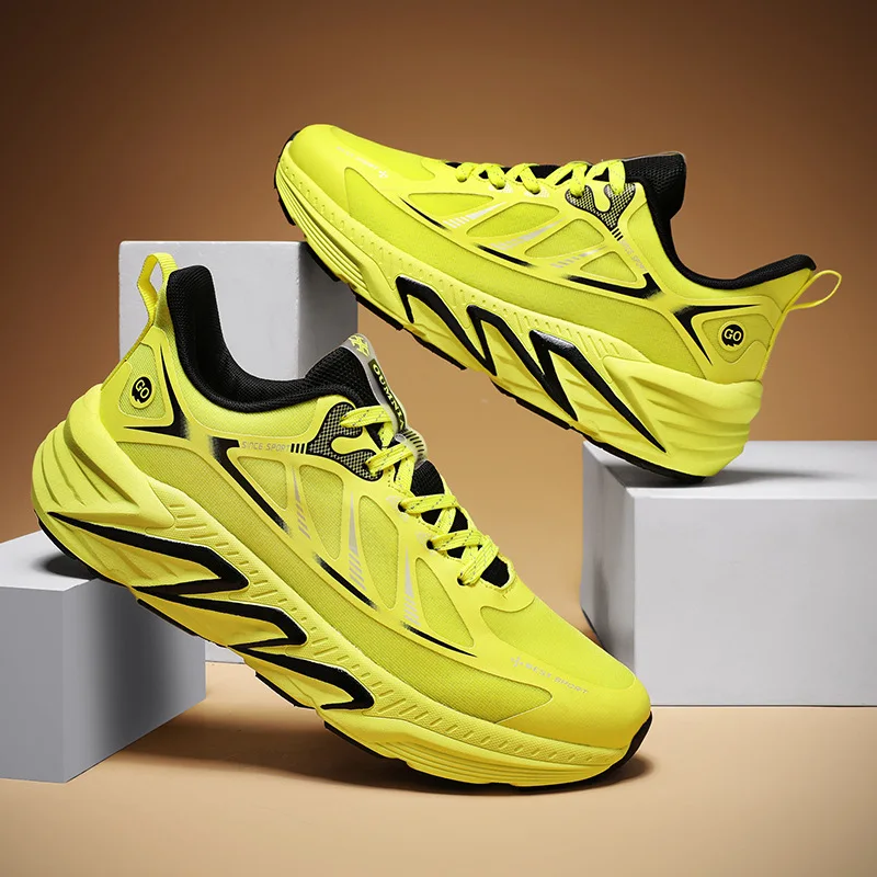 

Summer New Breathable Soft Sole Cushioning Men's Running Shoes Mesh Shock Absorbing Sports Casual Shoes