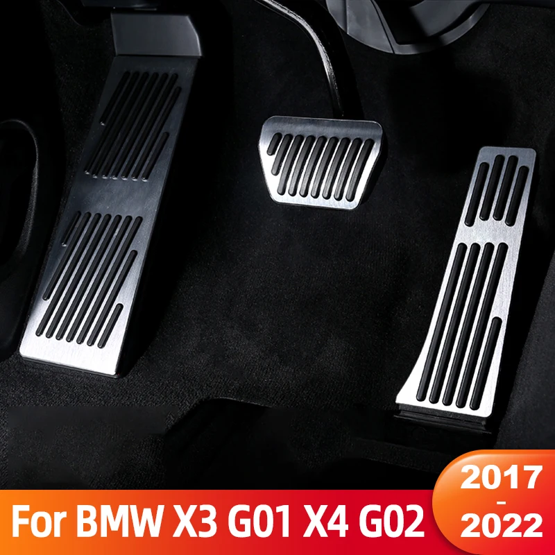 For BMW X3 G01 X4 G02 IX3 G08 2018 2019 2020 2021 2022 Car Foot Rest Pedal Accelerator Brake Pedals Cover Aluminum Accessories