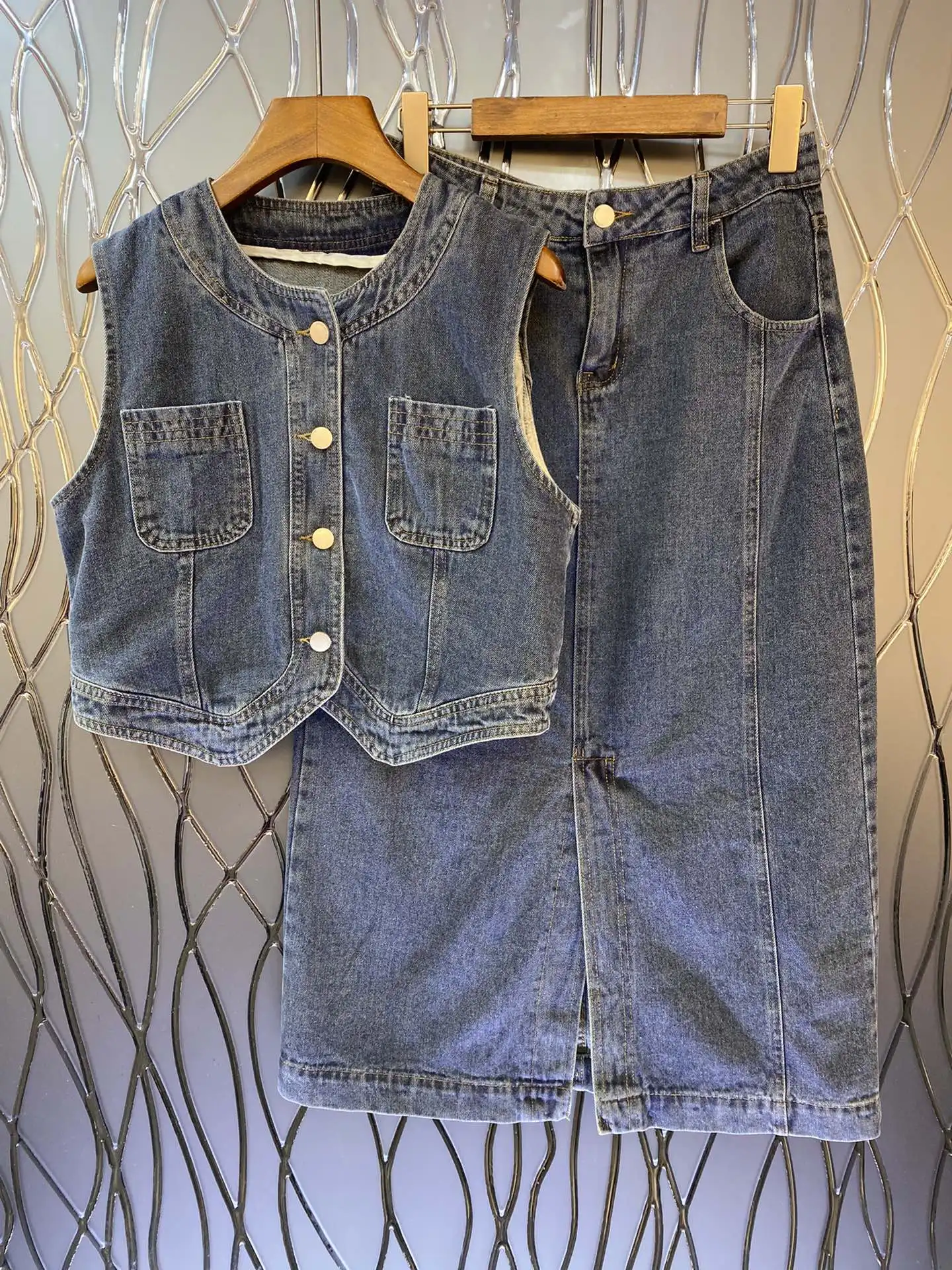 

2023 Early Spring Fashion New Women's clothing Denim suit 0329
