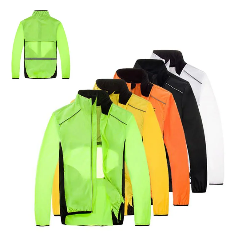 

Bicycle mountain bike reflective jacket Weatherproof Long Sleeve cycling windbreaker Outdoor Sports Hiking Riding Long Jerseys
