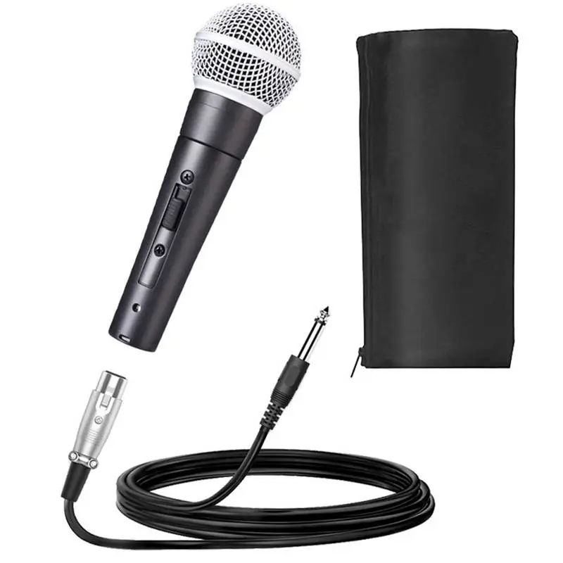 

Karaoke Singing Mic Handheld Wired Microphones Vocal Mic With Built-In Sound-Absorbing Cotton Wired Singing Microphone For Women