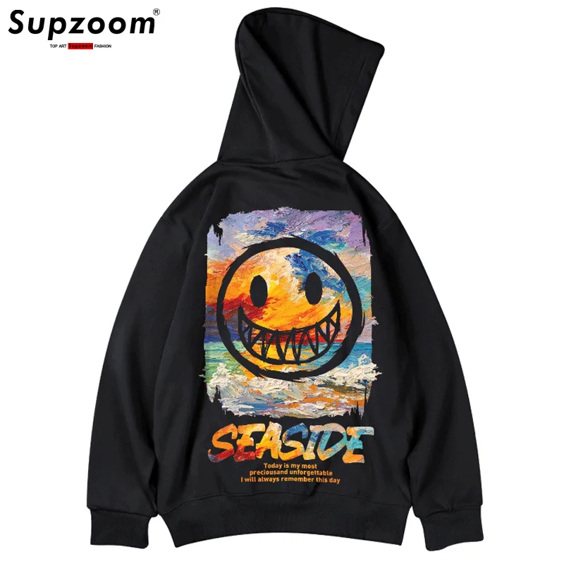 

Новое поступление 2023, модная брендовая одежда, повседневная свободная хлопковая толстовка с принтом в стиле хип-хоп, уличная толстовка с рисунком дьявола, большие мужские толстовки