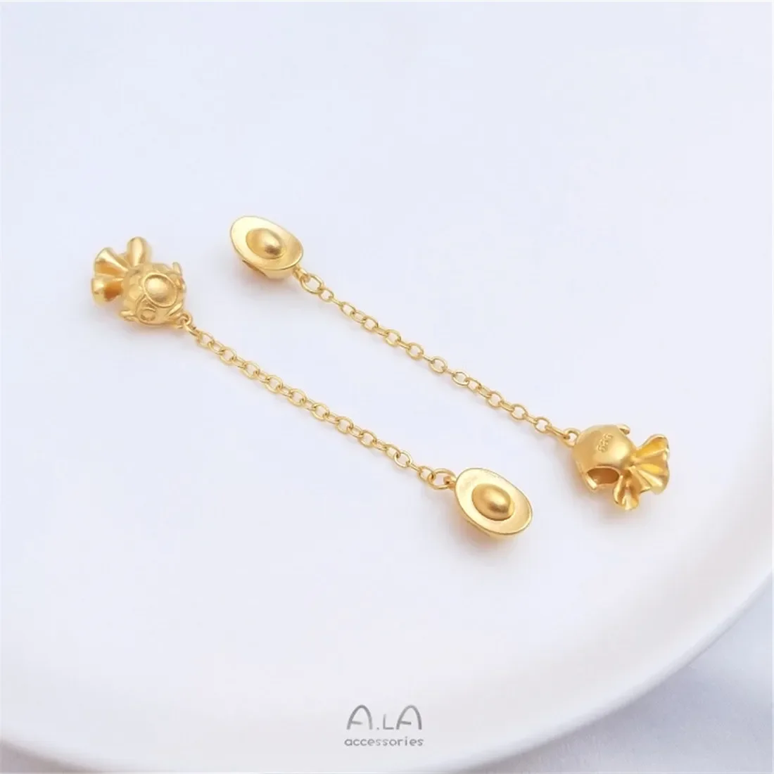 Ша Цзинь Ю Юань Бао галстук-бабочка с большим отверстием из бисера подвесная