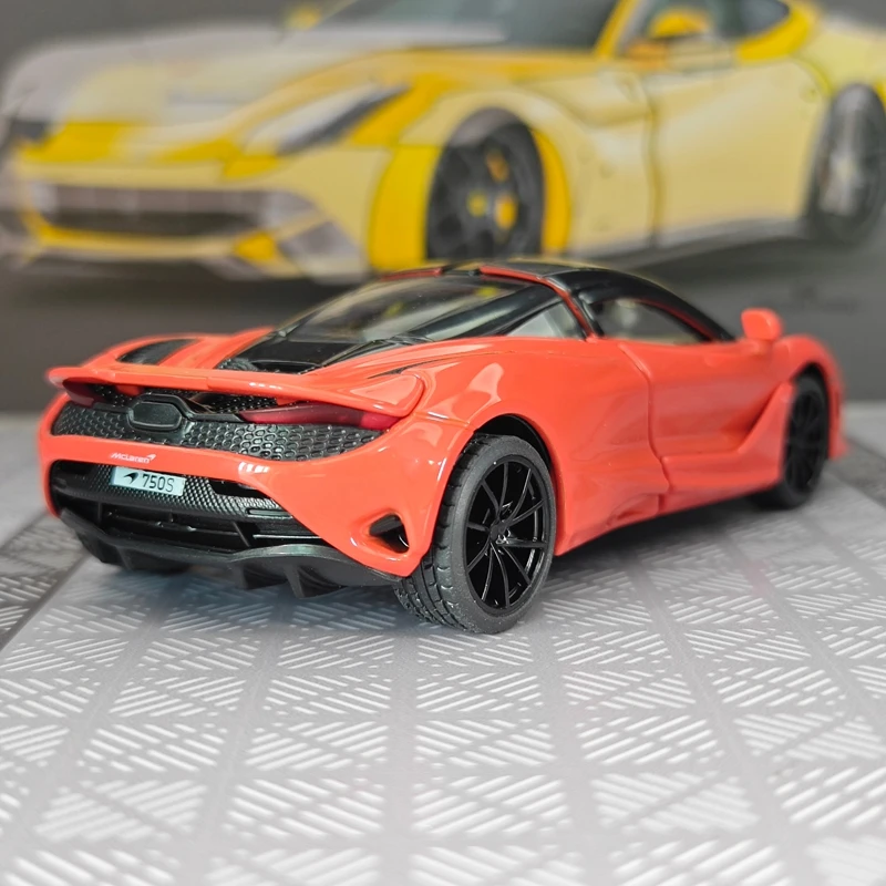 Модель автомобиля McLaren 750s из сплава, масштаб 1:32, с открывающимися дверями и капотом, богато детализированная, с открывающимися элементами, украшение для автомобиля, подарок. (art.: 3920dbbb18ae3) - 3920dbbb18ae3