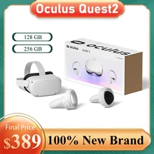 100% Meta/Oculus Quest 2 VR Glasses Advanced All-In-One Virtual Reality VR Headset Game Consol-128GB / 256GB