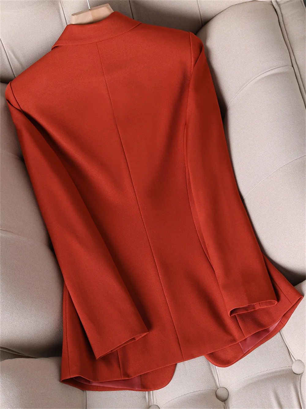 Women Formal Blazer 2023 New in Black White Red Long Sleeve Single Button With Pocket Office Ladies Jacket Business Work Wear