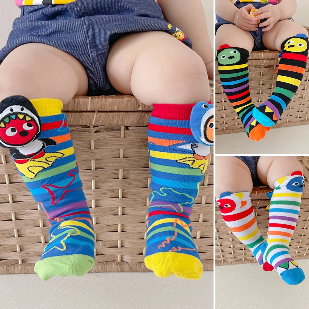 3D Cartoon Shark Dinosaur Socks Children's Baby Kids Tight Thick section Stocks