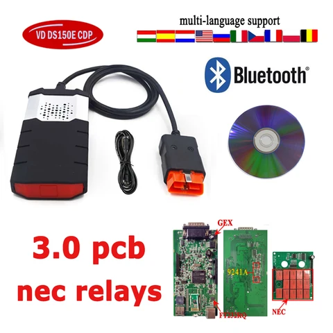 VdIJk Autocoms Pro Лучшие Автомобильные диагностические инструменты V3.0 PCB Bluetooth Vd Ds150e Cdp 2021,11 Keyegn Tnesf Дельфин Orpdc Obd2 сканер