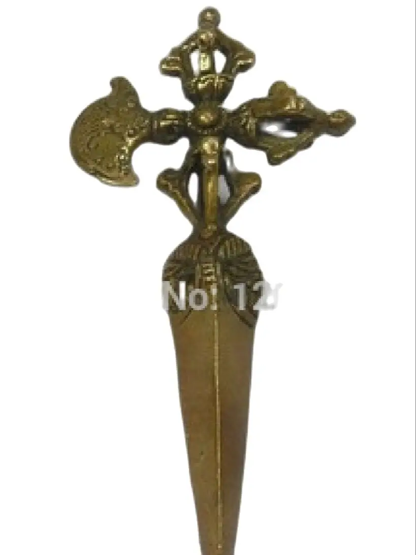 

oriental superb china handwork copper carved figure Exorcism statue