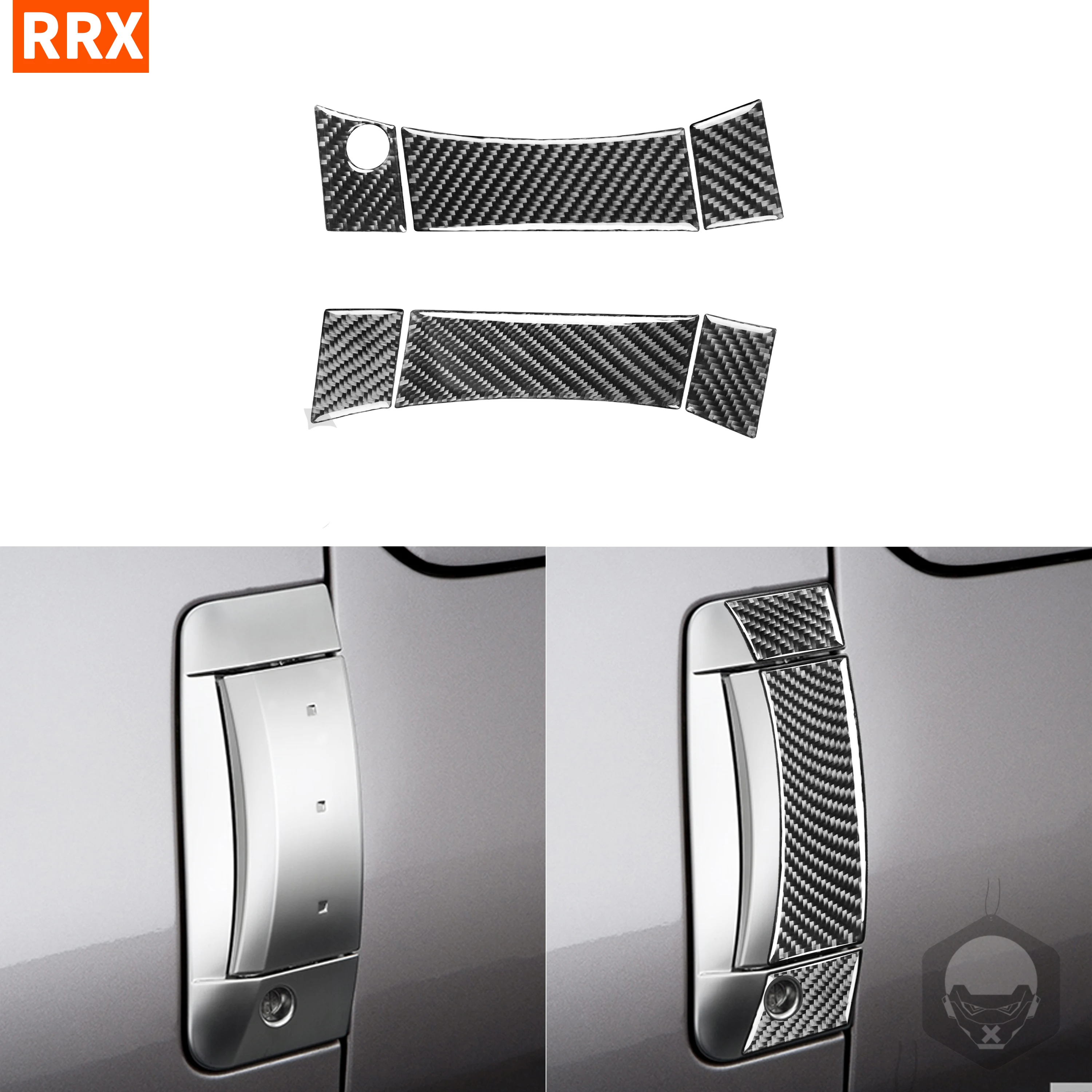 

3D DIY Carbon Fiber Sticker Outside Handle Decorative Strip Exterior Styling Car Accessories for Nissan 350Z Z33 2003-2009