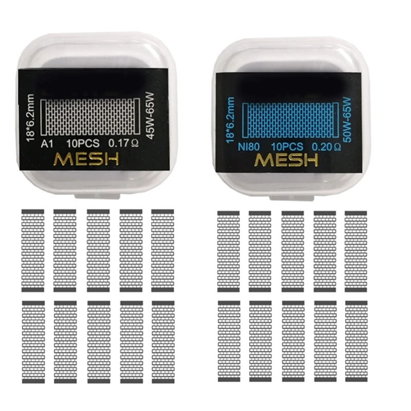 

10 Pack Heating Mesh Plug and Play Compatible with Zeus X Mesh Vape Parts Heating Mesh Coils Multiple Repairing Tool