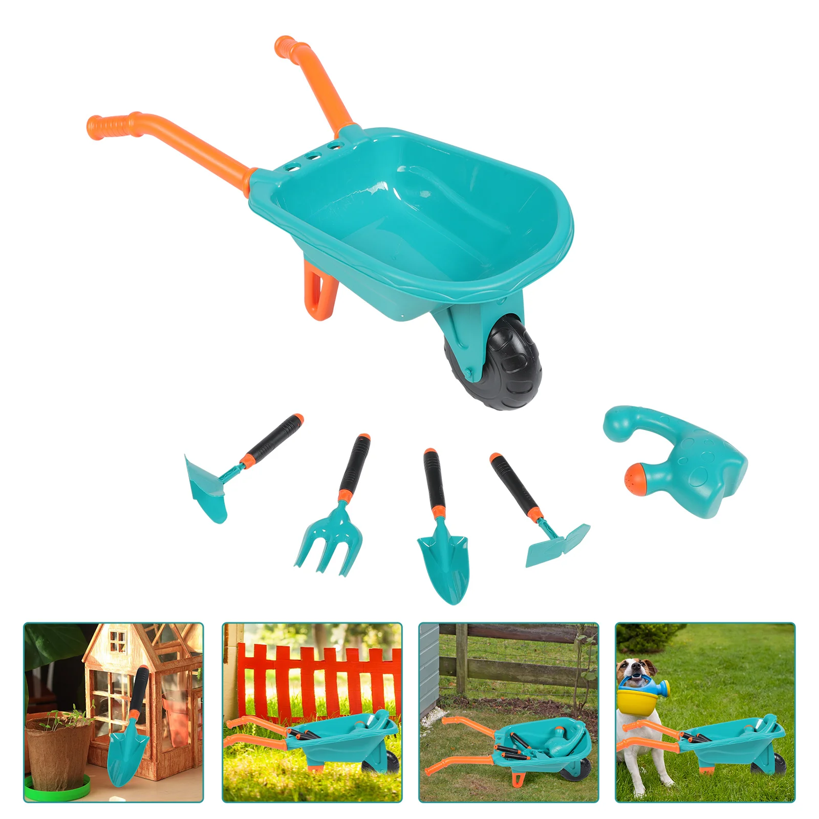 

Outdoor Toddler Playsets Kids Watering Can Sand Playing Set Playhouse Wheelbarrow Gardening Tool Toy Mini Gardening Shovels
