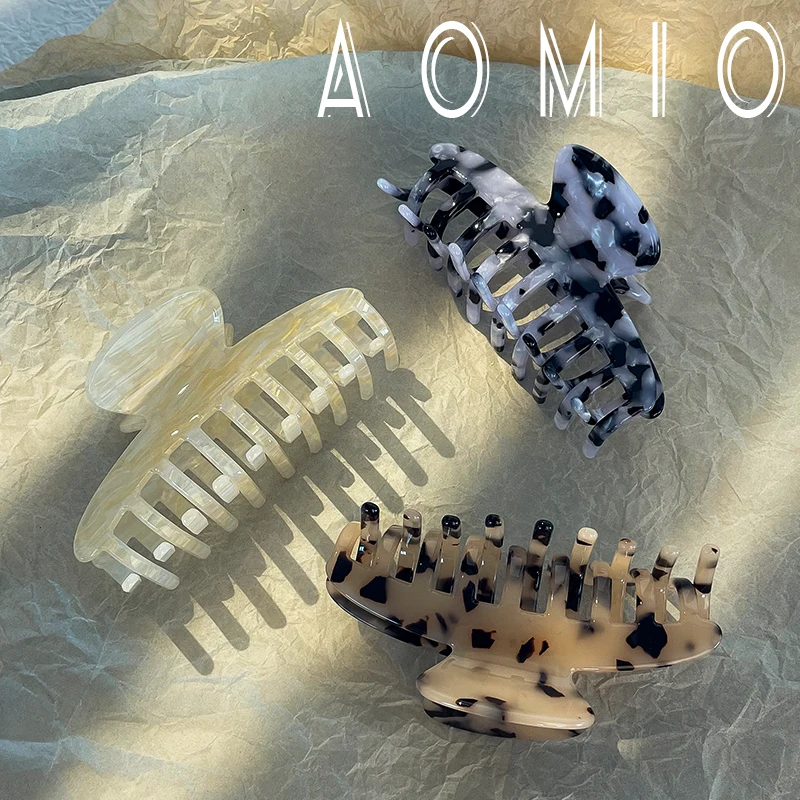 

AOMIO 3pcs/set Acetate Hair Claw Clip Geometric Hair Claw Vintage Leopard Print Hair Clip Headband Clip Fashion Hair Accessories