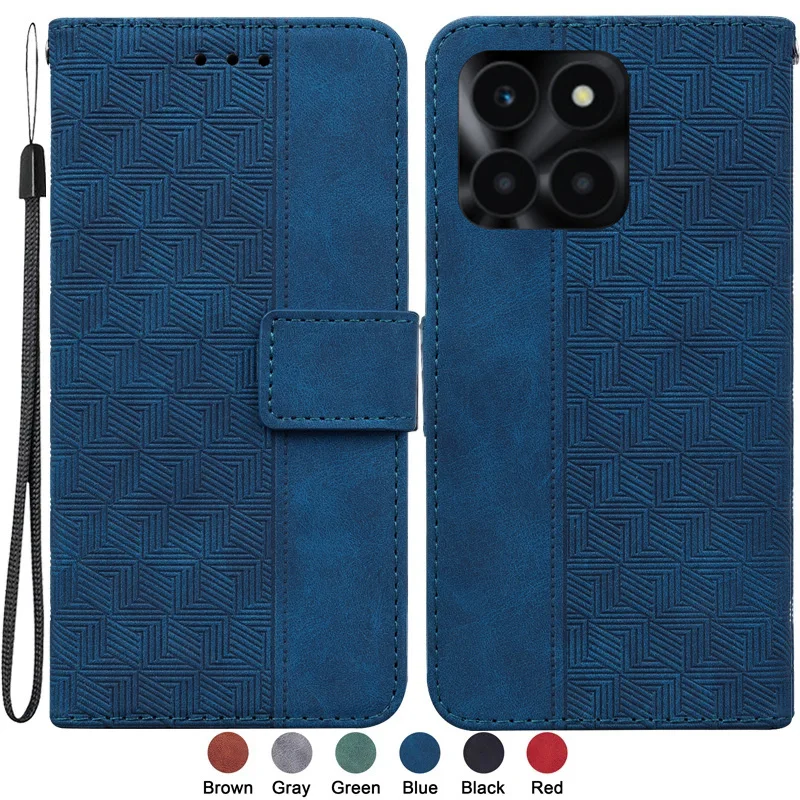Чехол X9A X6A для Huawei Honor X6a X 9A кожаный чехол X9a X8A геометрический Текстильный кошелек