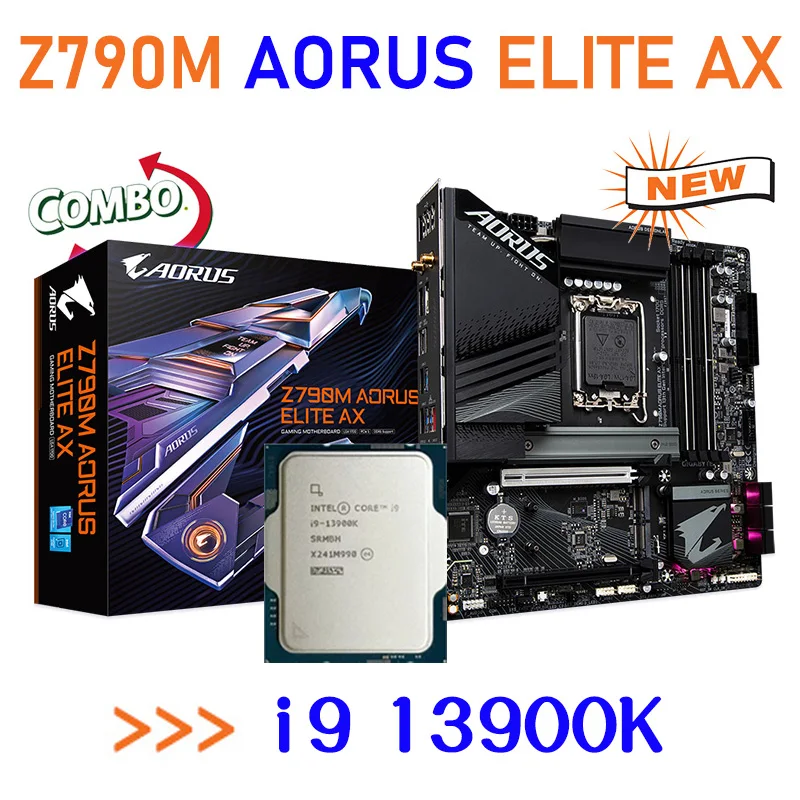 

Intel Core i9 13900K Processor CPU With LGA 1700 Intel Z790 Motherboard Gigabyte Z790M AORUS ELITE AX DDR5 Motherboard 128GB M.2