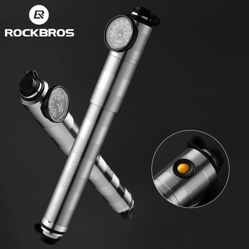 

Велосипедный насос ROCKBROS, ультралегкий портативный барометр высокого давления с ЧПУ, пылезащитный, из алюминиевого сплава, AV/FV, Аксессуары д...