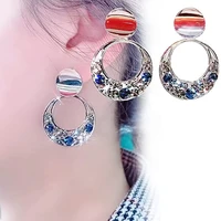elegant circle earrings tiny lightweight small stud hoop zircon earrings pendant for women girl gifts new earrings jewelry