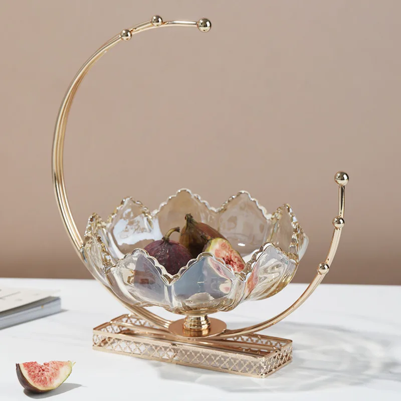 

Светильник роскошные кухонные чаши с фруктами для всей семьи, гостиной, чайный столик, тарелка для закусок, декоративный поднос с улучшенными знаками, украшения для десертного стола