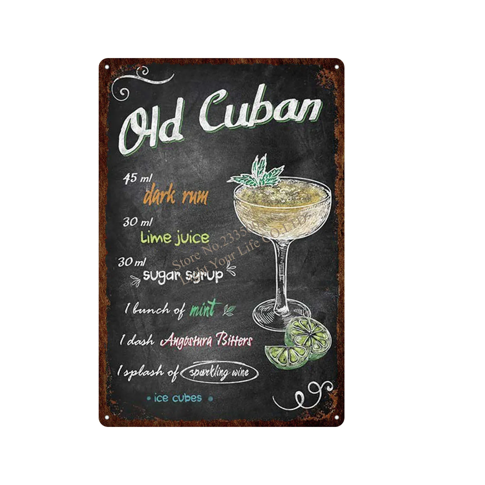 

Goblet Tin sign Food Decorative Plaque Metal Vintage Wall Bar Home Art kitchen Shop Decor 30X20CM Poster Metal Poster Drop Ship