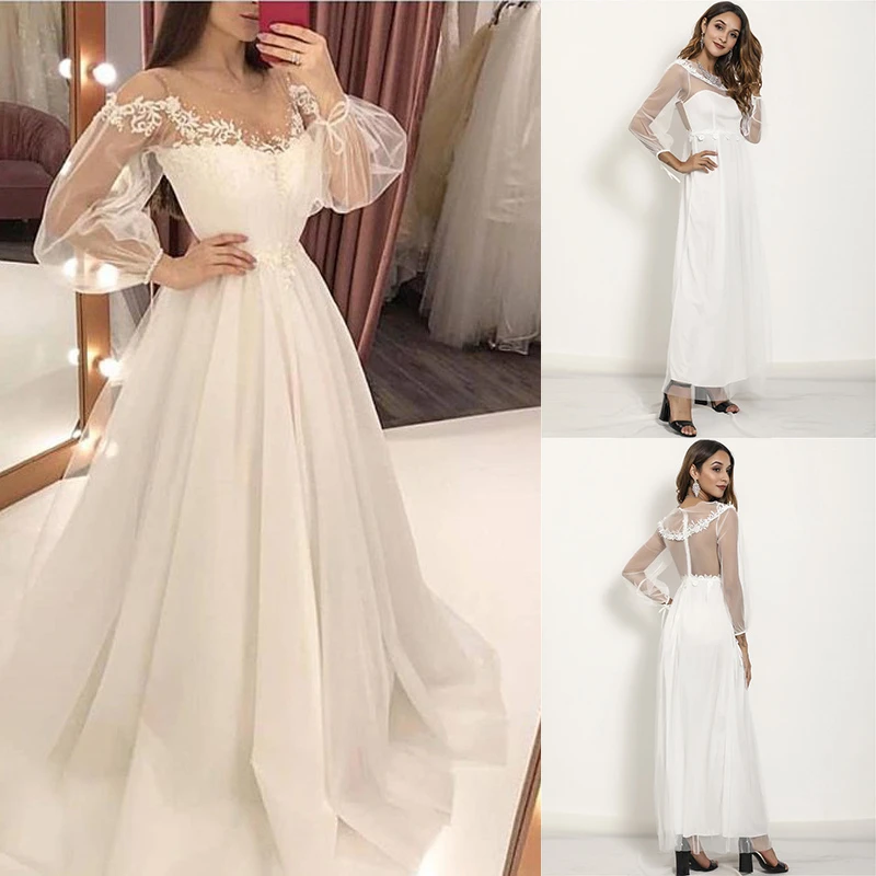 

Женское Повседневное платье с длинным рукавом, элегантное весеннее платье в готическом стиле, платье для свадьбы, выпускного вечера, вечери...