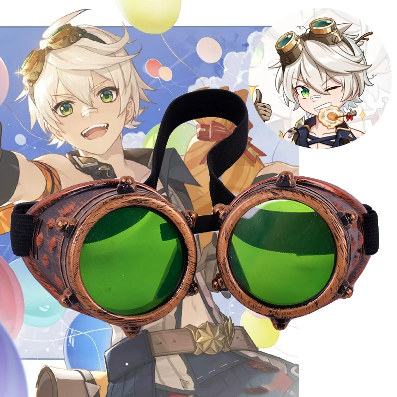 

Game Genshin Impact Bennett Glasses Cosplay Halloween Party Unisex Punk Eyewear Accessories Props