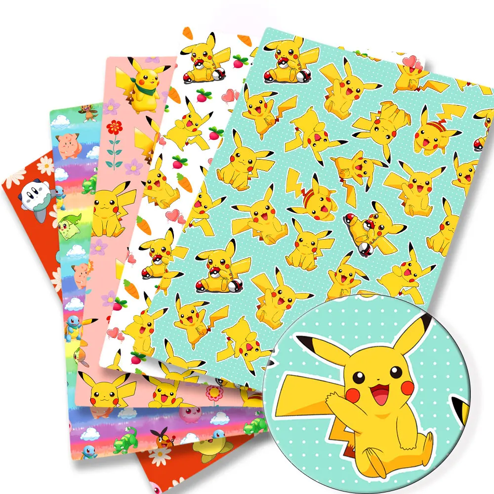 

Покемон мультфильм ткань 140*50 см ручная работа шитье лоскутное стеганое детское платье Домашний лист печатная ткань шитье детская ткань