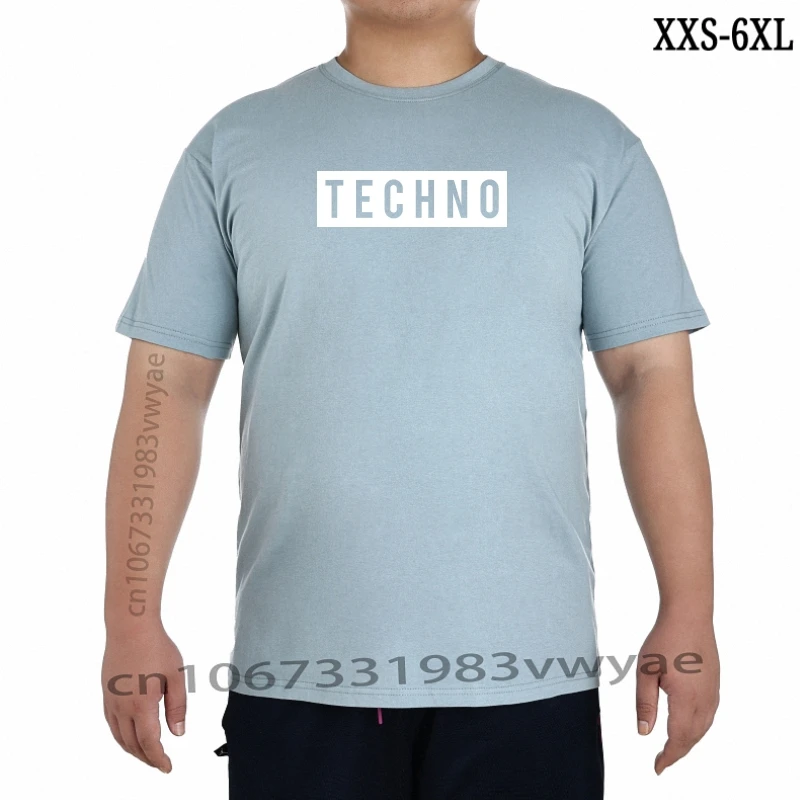 

TECHNO BLOCK Graphic Slogan Printed TShirt Tee Top Black Underground Detroit