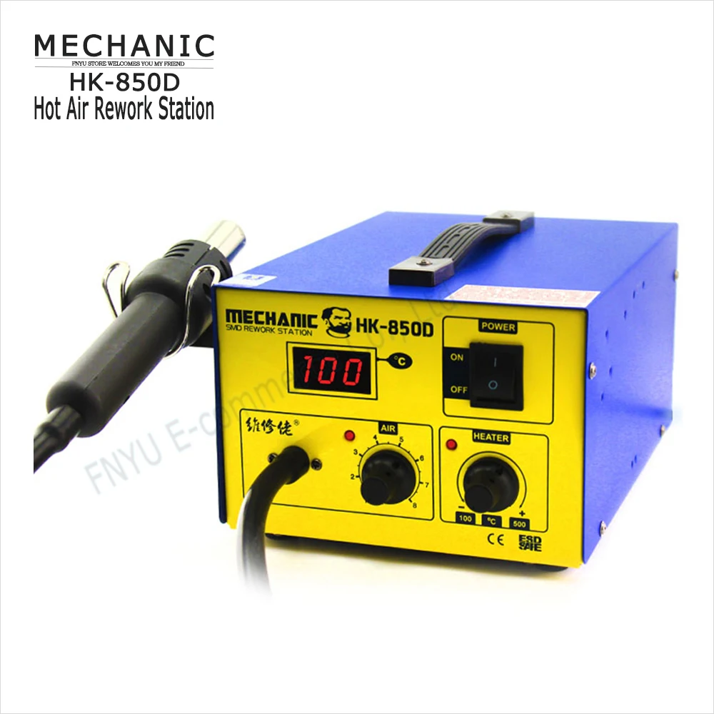 Hot Air Gun Desolder Station MECHANIC HK-850D 24L Air Pump Type 550W Grid Straight Wind Heat Gun Rework Tool