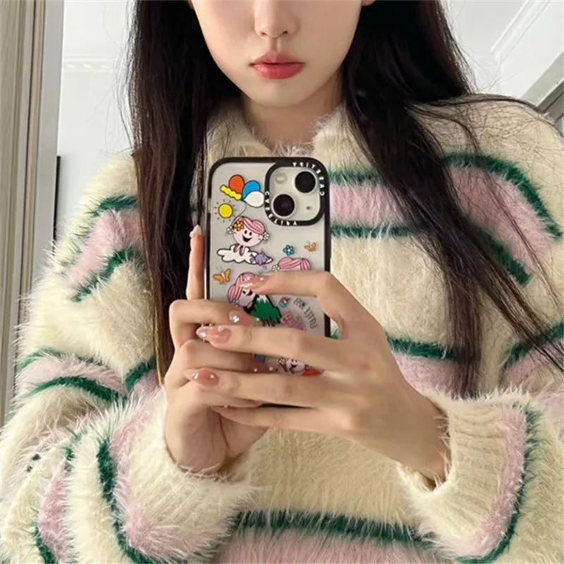 Женский свитер с воротником-поло