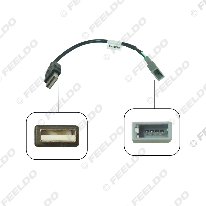 Автомобильный радиоприемник FEELDO аудио 2 0 с USB на 4-контактный гнездовой кабель для