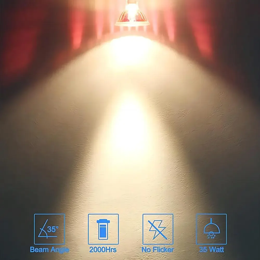 MR16 12 в 35 Вт Базовая лампочка для лампы розетки тёплая фотолампа
