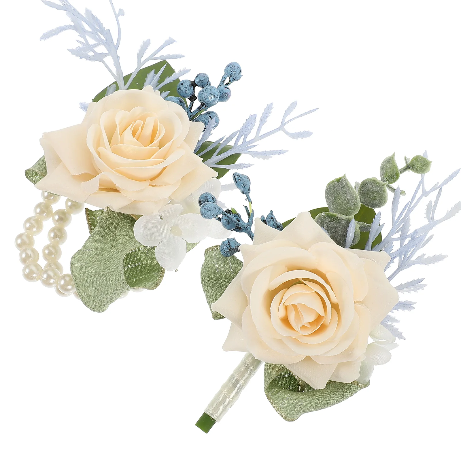 

Flower Boutonniere Prop Corsage Wristlet Wedding Couple Flowers Bridesmaid Prom Suit Guys