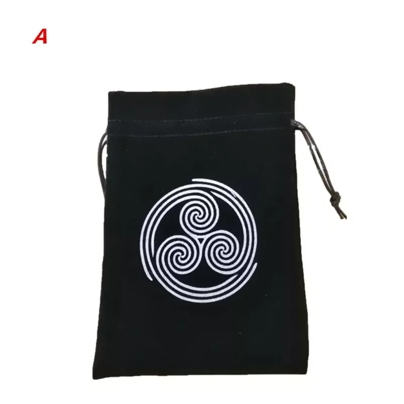 

Pentagram Tarot Oracle Cards Storage Bag Runes Constellation Witch Divination Accessories Jewelry Dice Drawstring Package