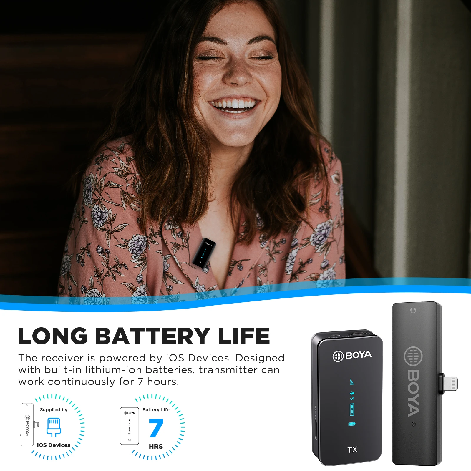 BOYA BY-XM6 профессиональный конденсаторный беспроводной петличный микрофон Lepel для