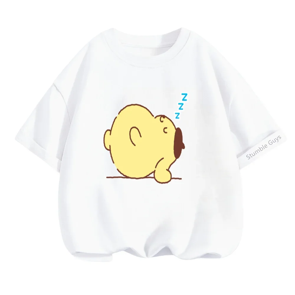 Детская летняя футбольная футболка с помпонами в стиле аниме топ Purelin короткими