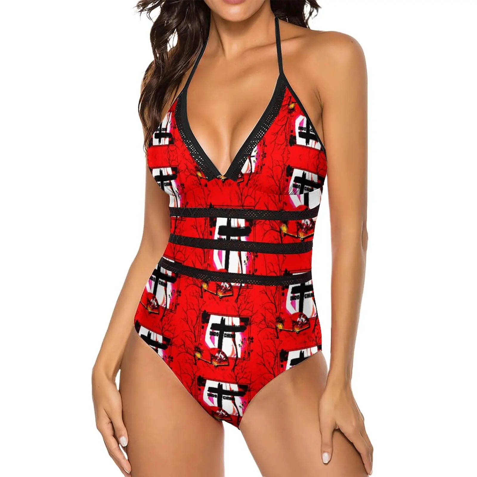 

One-piece Swimsuit Indochine Throw Blanket Novelty Exotic Women's Bikinis Geek Top Quality Swimsuit Swimming