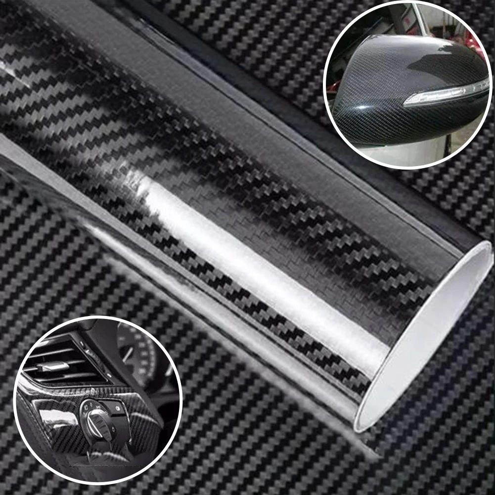 Глянцевая наклейка из углеродного волокна 100 × 30 см |