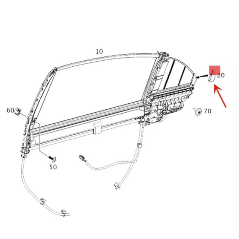 Треугольная занавеска для задней двери солнцезащитная защелка Mercedes-Benz W222 S CLA S320