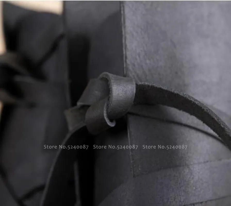 Ботинки мужские/женские короткие кожаные со шнуровкой средневековые элегантные