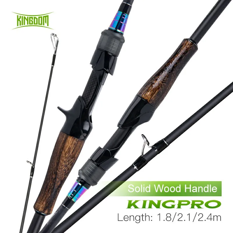 

Kingdom Fishing Rod Saltwater Spinning Casting Rod 1.8/2.1/2.4m Two Tips Ultralight-Medium Hard Power High Carbon Feeder Rods