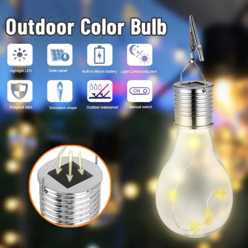 

Solar Lights Camping Chandelier Solar Bulb Light Strings Outdoor Garden Courtyard Corridor Light Christmas Tree Decor Lighting