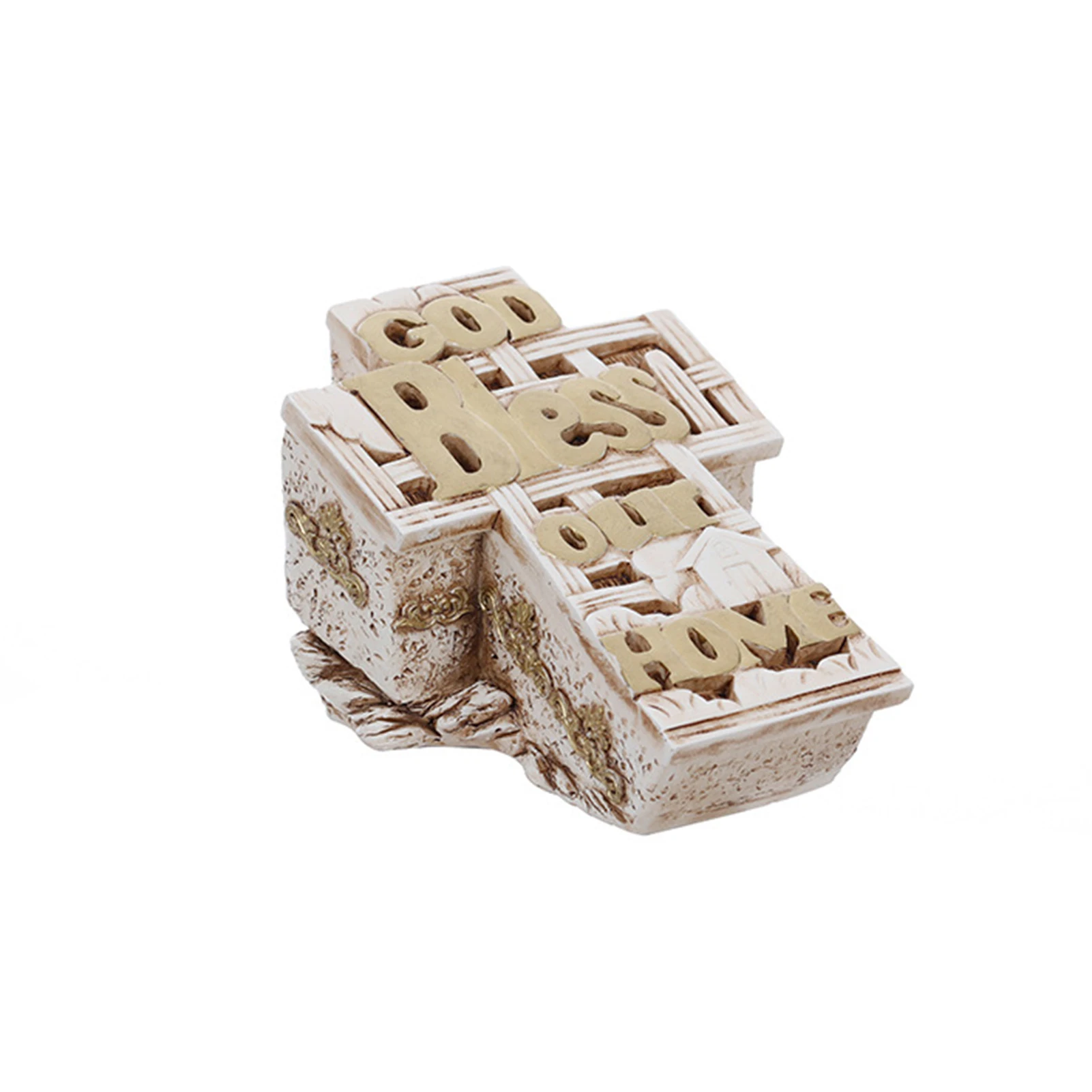 

Christian Home Furnishing Church Sanctuary Cross Jesus Ornaments God Bless Our Home Cross Storage Case Resin Jesus Ornament