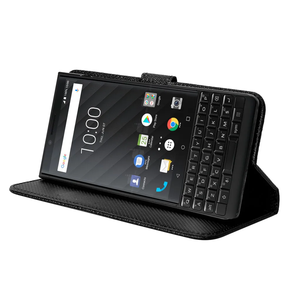 Кожаный защитный чехол для BlackBerry Key2 откидная крышка-подставка Key 2