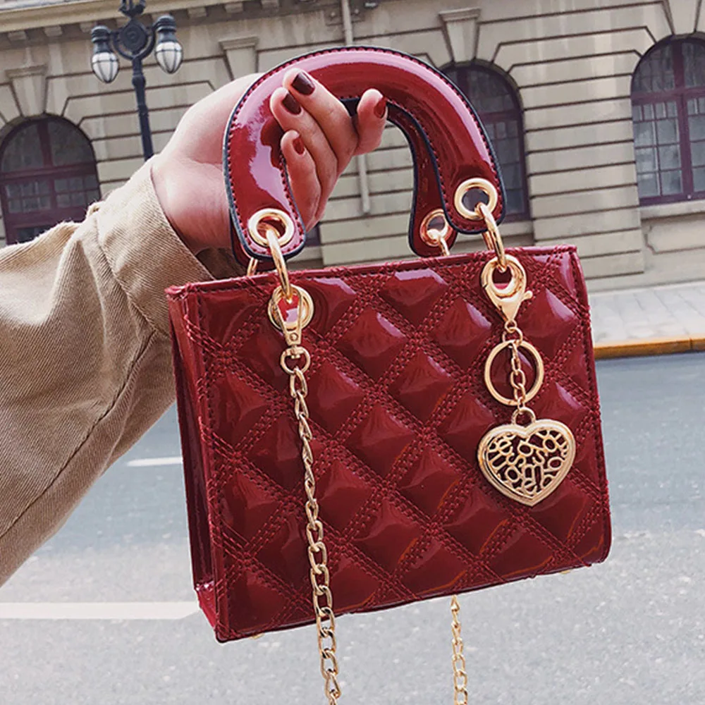 

2022 New Handbag Women Luxury Tote Bag High Quality PU Leather Messenger Bag Fashion Shoulder Bags Small Square Bag for Girls