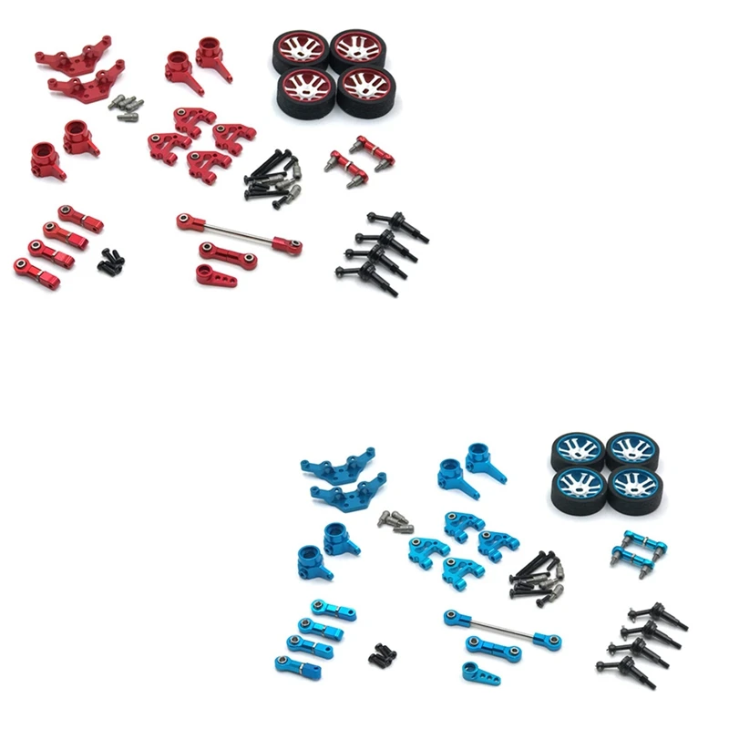 

Metal Full Set Upgrade Parts Swing Arm Steering Cup Drive Shaft Tire For Wltoys 284131 K969 K979 K989 P929 1/28 RC Car