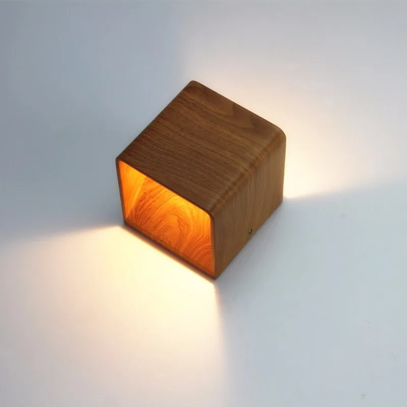 

Wood Grain Led Wall Lamp 100~240V Aluminum Up Down Light Bedroom Living Room Wall Lights New Design warm white