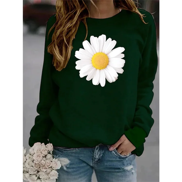 

Женская Винтажная футболка с круглым вырезом, черная Базовая футболка с цветочным 3D-принтом и абстрактным принтом, лето 2022