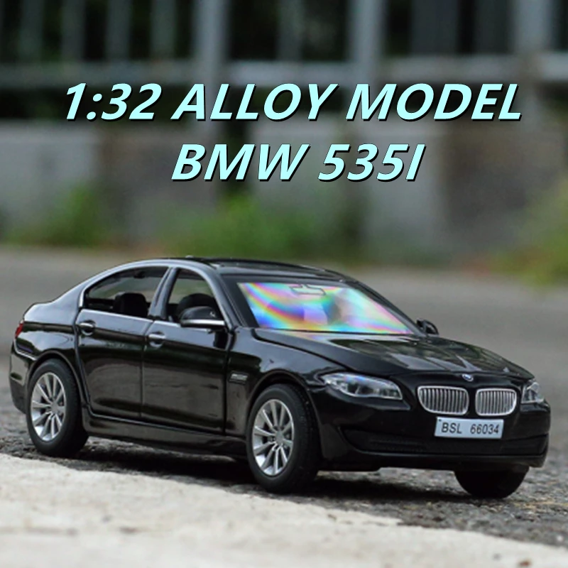 

New 1:32 BMW 5 Series 535i Alloy Car Model Diecast Metal Toy Vehicles Car Model High Simulation Sound Light Collection Kids Gift