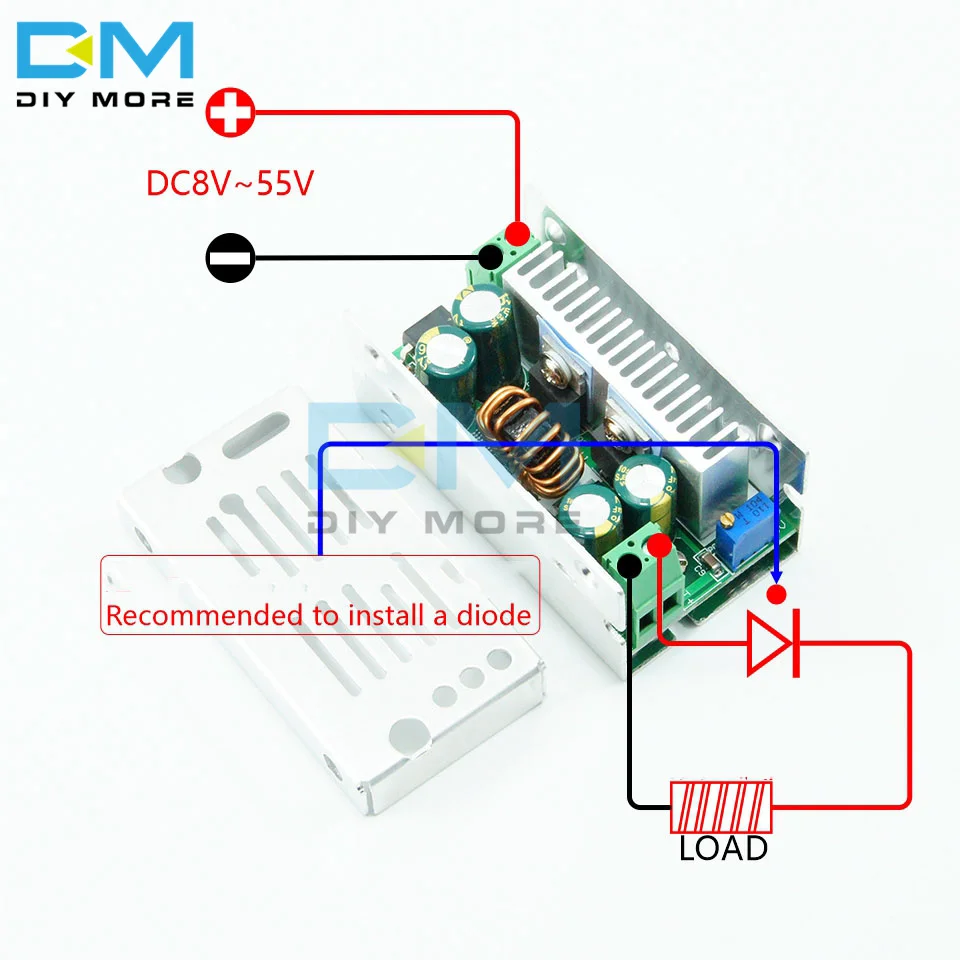 

200W 15A 8-60V Adjustable DC-DC Step Down Buck Converter Module 12V 24V 48V to 5V Voltage Regulator Power Supply Transformer