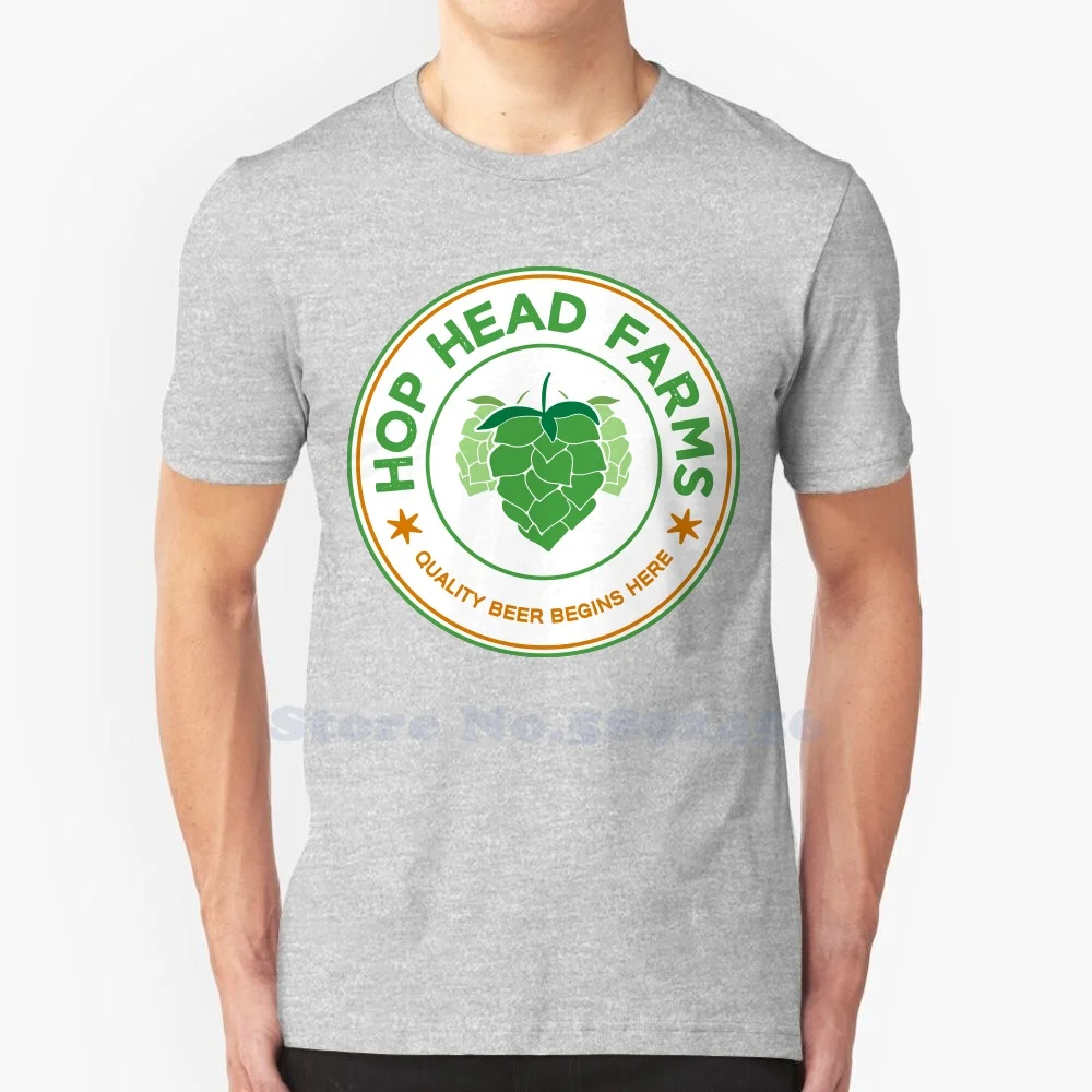 

Hop Head Farms Casual Streetwear Print Logo T-shirt Graphic 100% Cotton Tee